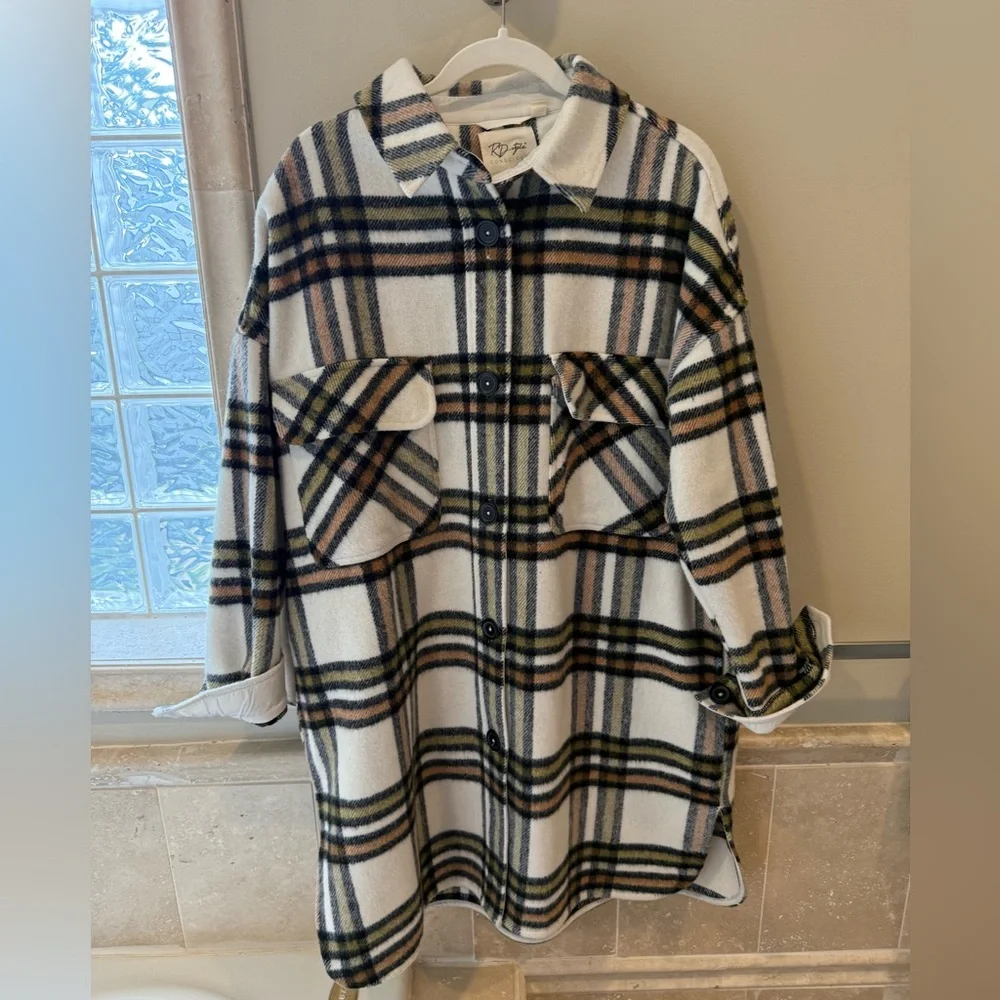 RD Style Checkered Wool Blend Jacket - Picture 3 of 11